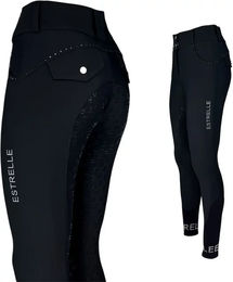 Produktbild von Estrelle Equestrian Signature Reithose Damen Full Grip Schwarz Größe 38 aus Nylon