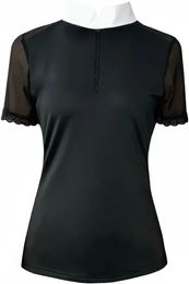 Produktbild von Estrelle Equestrian Turnierpolo Damen Ocla Tec Reitshirt Schwarz Größe 40