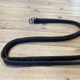 Etrivières Jump'In Reitspringsprungleine aus Kalbsleder Schwarz 160 cm – Bild 1 von 1