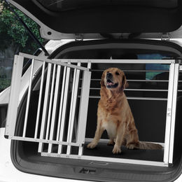 EUGAD Aluminium Hundetransportbox für große Hunde XL 92x66x65cm – Bild 1 von 12