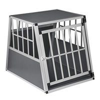 Produktbild von EUGAD Aluminium Hundetransportbox für Hunde und Katzen Grau Silber 85x65x69 cm