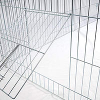 Produktbild von EUGAD Freilaufgehege für Kaninchen mit Dach und Sonnenschutz XL aus Metall 220x85x103 cm