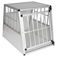 Produktbild von EUGAD Hundetransportbox aus Aluminium für Hunde und Katzen Silber 85x65x69 cm