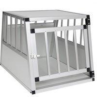 Produktbild von EUGAD Hundetransportbox aus Aluminium für kleine Hunde und Katzen XL Silber