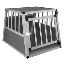 EUGAD Hundetransportbox aus Aluminium für kleine und mittlere Hunde Grau/Silber 54x69x51cm – Bild 1 von 13
