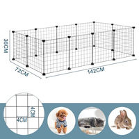 Produktbild von EUGAD Kleintier Freigehege aus Metall für Kaninchen und Nager 142x72x36cm