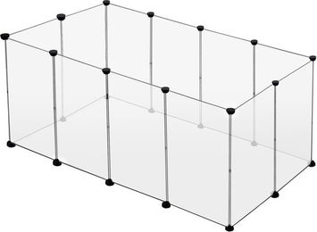 EUGAD Laufstall für Kaninchen und Meerschweinchen aus Kunststoff 70 x 200 x 100 cm erweiterbar – Bild 1 von 1