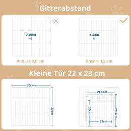 EUGAD Volierengehege aus Kunststoff für Hamster und Chinchilla in Weiß 36cm hoch – Bild 1 von 3