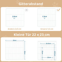 Produktbild von EUGAD Volierengehege aus Kunststoff für Hamster und Chinchilla in Weiß 36cm hoch