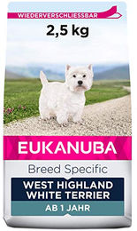 Eukanuba Adult Breed Specific West Highland White Terrier Trockenfutter Huhn und Pute 2,5 kg - 3 x 2,5 kg – Bild 1 von 11
