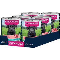 Produktbild von Eukanuba Adult Hundefutter Rind mit Lachs und Kürbis Stückchen in Sauce getreidefrei 6 x 400 g