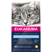 Produktbild von Eukanuba Adult Katzenfutter Huhn Getreidefrei Light 2 kg - 2 kg