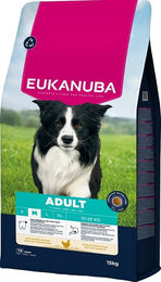 Eukanuba Adult Trockenfutter für mittelgroße Hunde mit Huhn ohne Farb- und Aromastoffe 15 kg – Bild 1 von 13