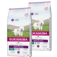 Produktbild von Eukanuba Daily Care Sensible Haut Trockenfutter für Hunde Adult mit Fisch 2x12 kg - 2 x 12 kg