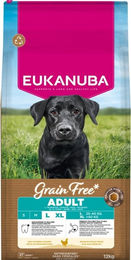 Eukanuba Getreidefreies Trockenfutter für ausgewachsene große Hunde mit Huhn und Pute 12 kg – Bild 1 von 2