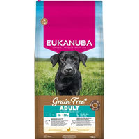 Produktbild von Eukanuba Getreidefreies Trockenfutter für ausgewachsene große Hunde mit Huhn und Pute 12 kg