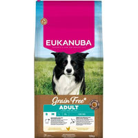 Produktbild von Eukanuba Grain Free Adult Small & Medium Hundefutter mit Huhn getreidefrei 12 kg