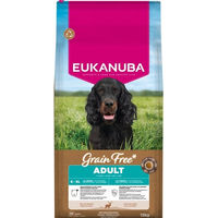 Produktbild von Eukanuba Grain Free Adult Trockenfutter für Hunde mit Wild getreidefrei und glutenfrei 12 kg