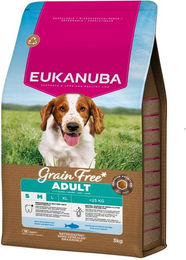 Eukanuba Grain Free Adult Trockenfutter mit Fisch für kleine und mittlere Hunde, getreidefrei, 3 kg – Bild 1 von 13