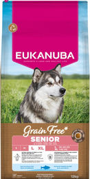 Eukanuba Grain Free Senior Trockenfutter mit Fisch für große Hunde, getreidefrei und hypoallergen, 12 kg – Bild 1 von 5