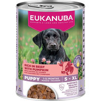 Produktbild von Eukanuba Hund Welpe Nassfutter Rind und Lachs Getreidefrei 6 x 400 g