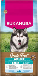 Eukanuba Hundefutter Getreidefrei Adult Große Rassen mit Fisch und Lachs 12 kg – Bild 1 von 6