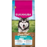 Produktbild von Eukanuba Hundefutter Getreidefrei Adult Große Rassen mit Fisch und Lachs 12 kg