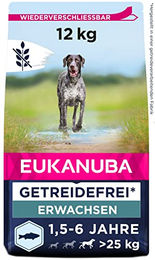Eukanuba Hundefutter Trockenfutter für große Rassen Adult Getreidefrei mit Lachs 12 kg - 12 kg – Bild 1 von 9