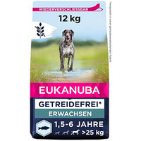 Produktbild von Eukanuba Hundefutter Trockenfutter für große Rassen Adult Getreidefrei mit Lachs 12 kg - 12 kg