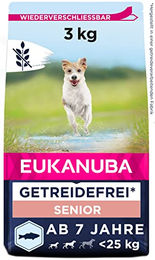 Eukanuba Hundefutter Trockenfutter für Senior Hunde kleine und mittelgroße Rassen getreidefrei mit Lachs 3 kg - 3 kg – Bild 1 von 9