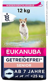 Eukanuba Hundefutter Trockenfutter für Senior Hunde kleiner und mittelgroßer Rassen getreidefrei mit Lachs 12 kg - 2 x 12 kg – Bild 1 von 9