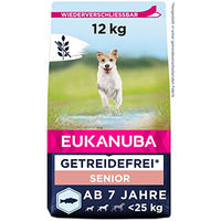 Produktbild von Eukanuba Hundefutter Trockenfutter für Senior Hunde kleiner und mittelgroßer Rassen getreidefrei mit Lachs 12 kg - 2 x 12 kg