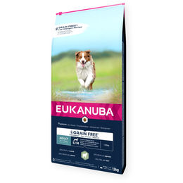 Eukanuba Hundefutter Trockenfutter Lamm Getreidefrei und Glutenfrei für ausgewachsene Hunde 12 kg - 12 kg – Bild 1 von 12