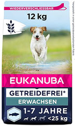 Eukanuba Hundefutter Trockenfutter mit Lachs und Fisch getreidefrei glutenfrei für kleine und mittelgroße erwachsene Hunde 12 kg - 12 kg – Bild 1 von 9