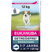 Produktbild von Eukanuba Hundefutter Trockenfutter mit Lachs und Fisch getreidefrei glutenfrei für kleine und mittelgroße erwachsene Hunde 12 kg - 12 kg