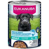 Produktbild von Eukanuba Life Care Hund Nassfutter Pastete Forelle und Huhn Adult Getreidefrei 6 x 400 g