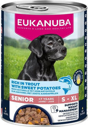 Produktbild von Eukanuba Life Care Senior Hund Pastete mit Forelle und Süßkartoffeln 400 g