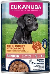 Eukanuba Nassfutter Hund Senior Pute Paté 6x400 g – Bild 1 von 3
