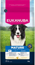Produktbild von Eukanuba Premium Nutrition Hundefutter für Senior Mittlere Rassen Huhn 2 x 3 kg