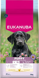 Produktbild von Eukanuba Premium Nutrition Puppy Large & Giant Breed Trockenfutter Huhn für Welpen großer Rassen 2 x 15 kg