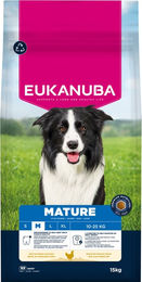 Produktbild von Eukanuba Premium Nutrition Trockenfutter für Hunde mittlerer Rassen Senior Huhn 2 x 15 kg