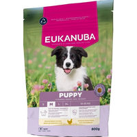 Produktbild von Eukanuba Puppy Medium Breeds Trockenfutter Huhn und Truthahn für Welpen mittelgroßer Rassen 800g ohne Farb- und Aromastoffe