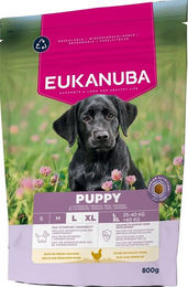 Produktbild von Eukanuba Puppy Trockenfutter Huhn und Truthahn für Welpen großer Rassen 800 g