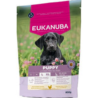 Produktbild von Eukanuba Puppy Trockenfutter Huhn und Truthahn für Welpen großer Rassen 800 g