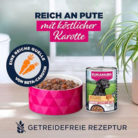 Produktbild von Eukanuba Senior Hundefutter Pute Paté Getreidefrei ohne Farb- und Aromastoffe 6 x 400 g