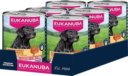 Produktbild von Eukanuba Senior Hundefutter Pute und Lachs getreidefrei sensitive 12 x 400 g