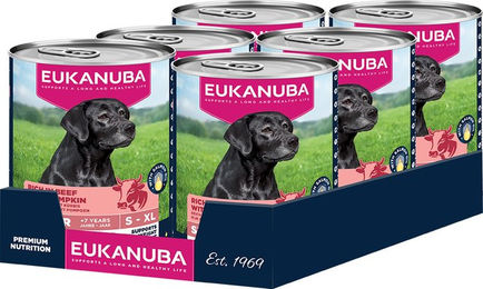 Produktbild von Eukanuba Senior Hundefutter Rind und Lachs getreidefrei 24 x 400 g