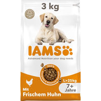 Produktbild von Eukanuba Senior Hundefutter Trockenfutter mit Huhn für große Hunde, weizenfrei, 3 kg