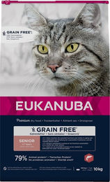 Eukanuba Senior Katzenfutter Trockenfutter Getreidefrei Lachs und Huhn 10 kg - 10 kg – Bild 1 von 13