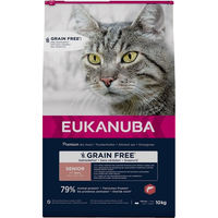 Produktbild von Eukanuba Senior Katzenfutter Trockenfutter Getreidefrei Lachs und Huhn 10 kg - 10 kg